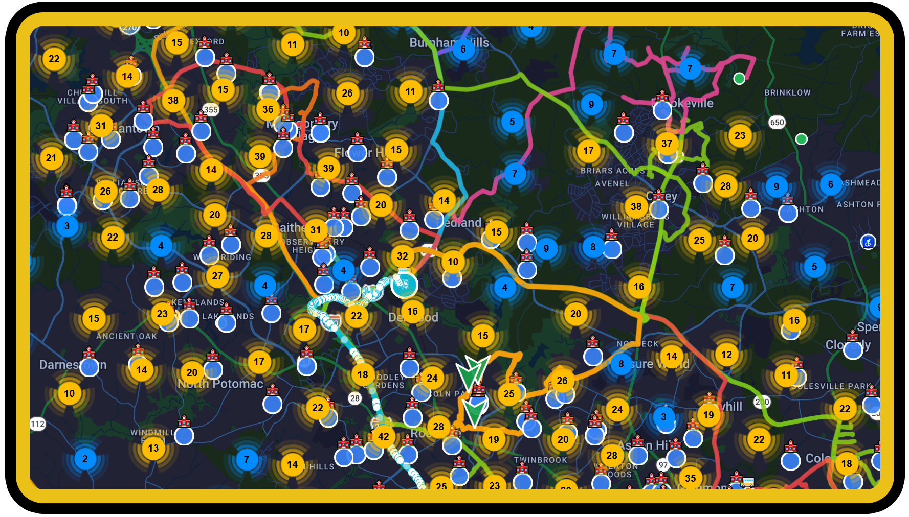 SafeStop stops and routes